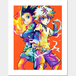 Gon And Killua Pop Art Posters and Art